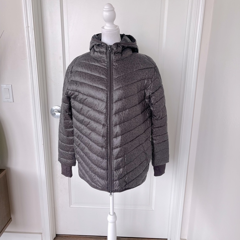 Aerie Offline Leopard Print Puffer Jacket Size Small